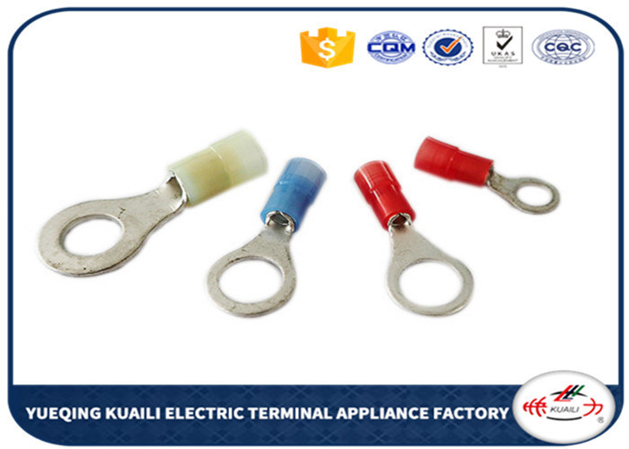 Nylon Covered Copper Crimp Terminal Lugs Isolated Ring End Ferrule Type