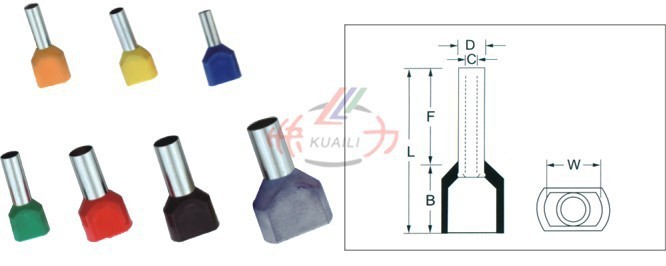 Cord pin end electrical crimp connector kit cold pressed insulated KLI-9931556 400pcs