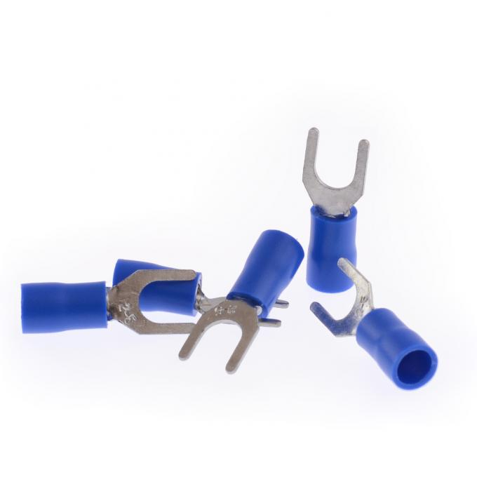 SV 24 Blue PVC Insulated Female Spade Connector / Tinned Copper Lugs U