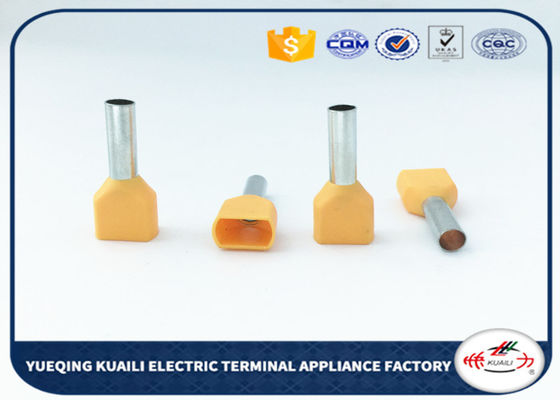 Double Crimping Ferrule Insulated Cord End Terminals Orange pre-insulation terminal