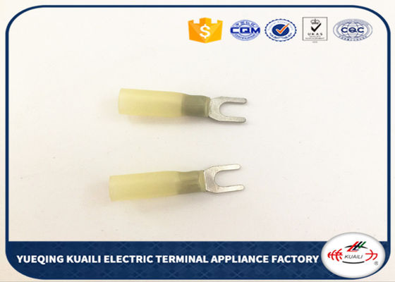 Locking Heat Shrink Wire Terminals Yellow 12-10 AWG male spade connector