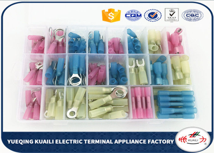 250pcs Heat Shrink Ring Assorted Insulated Electrical Wire Connectors Terminals