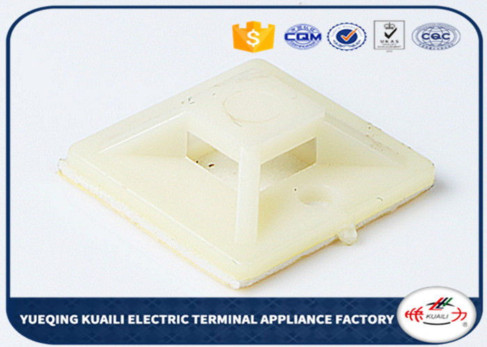 Self Adhesive Nylon Cable Ties Mount For Sticking On Wall Plastic